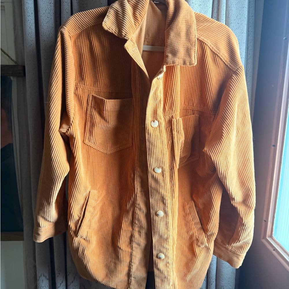 Women’s  Orange Corduroy Jacket